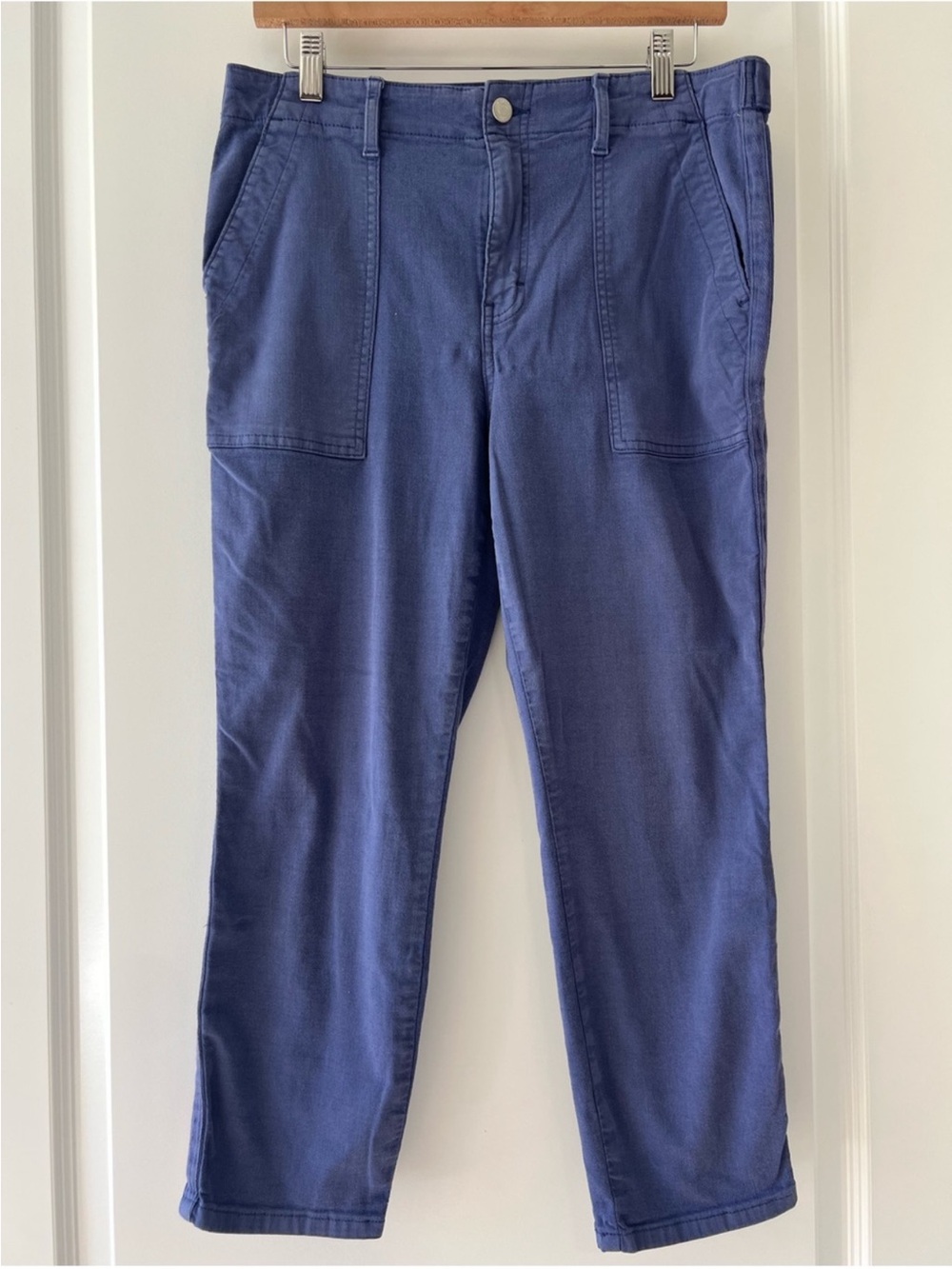 Pistola Mara Straight Leg Cropped Blue Utility Cargo Jean Pants Womens Size 30